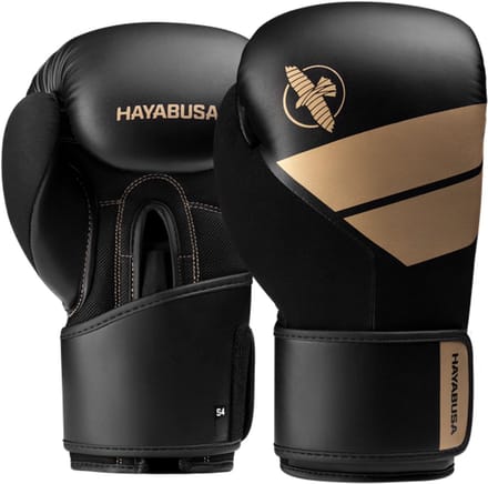 Hayabusa S4 Bokshandschoenen - Zwart/Goud 16 oz