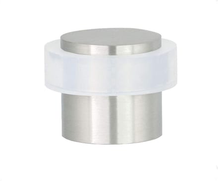 Deurstopper Vloer - Deurstopper Schroef - Muren Beschermen - Matte RVS Afwerking - 20x20mm - Wit
