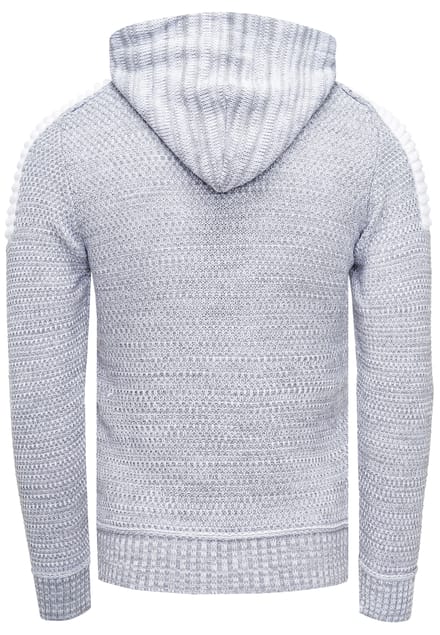 Chunky contrasterende hoodie met 1/2 rits