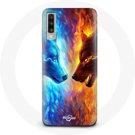 Samsung Galaxy A70 ijs- en vuurwolf-hoesje