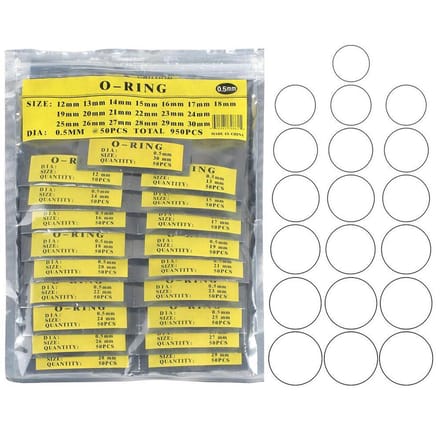 MMOBIEL 950x Rubber Water Bestendige Sluitring O-Ring 0.5mm Horloge Kast Afdichtring