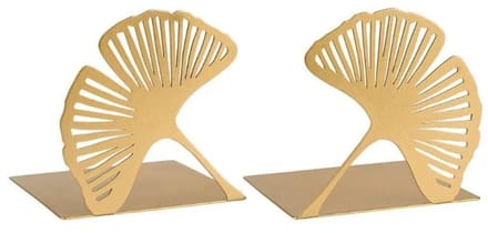 Boekensteunen Ginko Goud (set van 2) - Boekensteunen