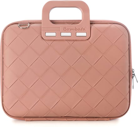 Bombata Intrecciato 13 / 14 inch Laptoptas Dames - Vlechtpatroon - Lichtroze