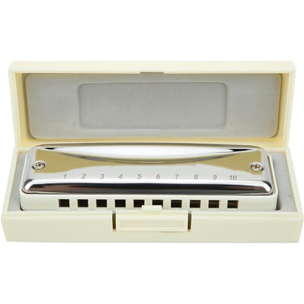 Blues Mondharmonica 10 Gaten Mondorgel G Toets Roestvrij Staal ABS Hars Blaasinstrument Wit wit