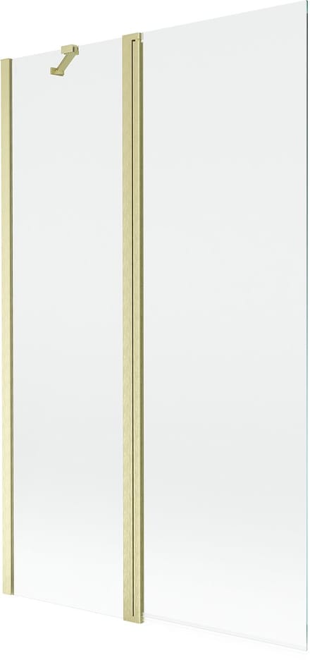 Mexen Mist douchewand 2-delig 110 x 150 , transparant, geborsteld goud - 8A9-110-011-55-00