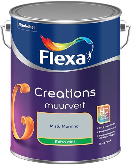 Flexa - Creations Muurverf Extra Mat - Misty Morning - Mengverf - 5 L
