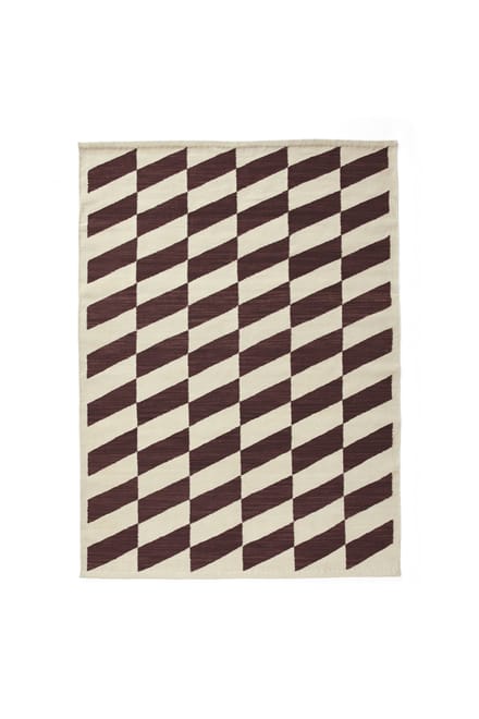 HAY Shift Kelim vloerkleed - burgundy - 140 x 200 cm