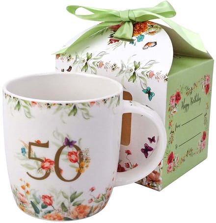Duo Gifts - Mok 50 Jaar - Vaatwasserbestendig - Cadeaudoos