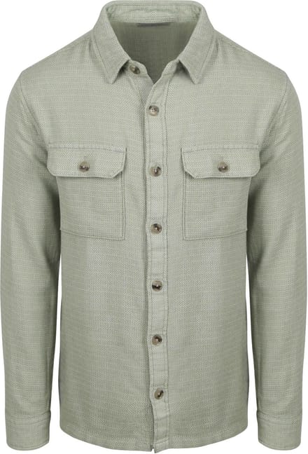 Suitable Overshirt Structure Groen - Maat S - Heren