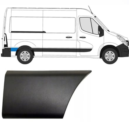 Zijlijst sierlijst achterspatbord voor Renault Master 2010- / Rechts