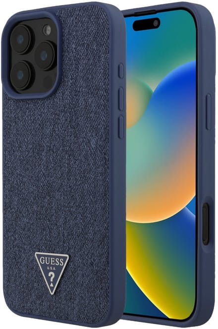Guess telefoonhoesje voor iPhone 16 Pro Max - MagSafe geschikt - Licht Blauw