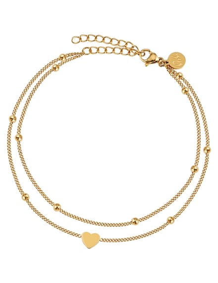 good.designs Enkelketting met hartvormig hangertje