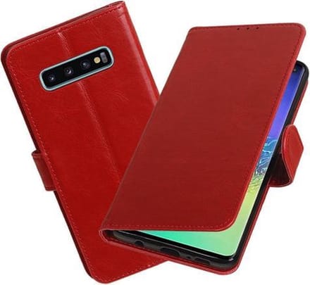 Motief Bookstyle Hoesje voor Samsung Galaxy S10 Plus Rood
