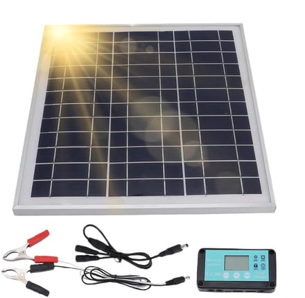 Zonne Energie Kit - Draagbare Lader - Batterij Opladen - Waterdichte Controller - 100W Paneel - Zwart