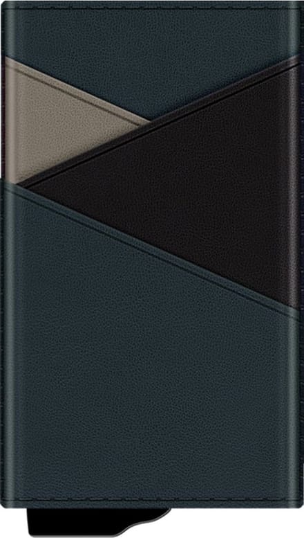 Valenta Leren Pasjeshouder - 9 Pasjes - Blauw