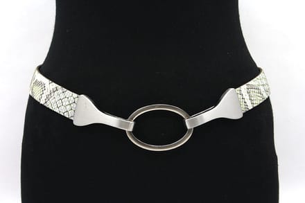 Dames afhangriem groen pastel - 3 cm breed - Leer - Brede riem - Casual chique - Maat 90