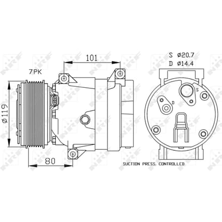 Compressor airconditioning NRF 32481