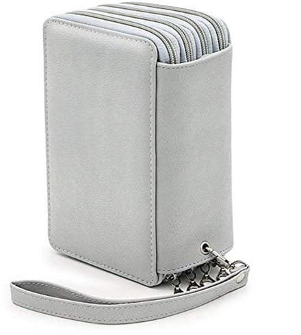 72 slots Pouch Pennenmapje van PU-leer - Multifunctionele etui voor potloden, make-up en schoolaccessoires