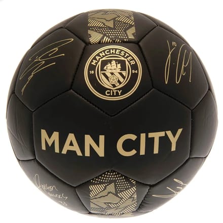 Manchester City voetbal - maat 5 - inclusief handtekeningen