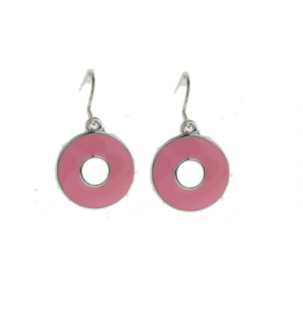 Behave - Oorbellen - Rond - Roze - Minimalistisch - Dames - 2.5 cm