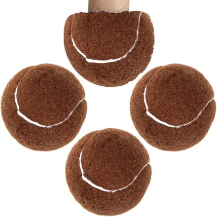 Stoel tennisbal - Meubelbeschermers - Vloerbescherming - Dubbellaags ontwerp - 6.5 cm diameter - Bruin