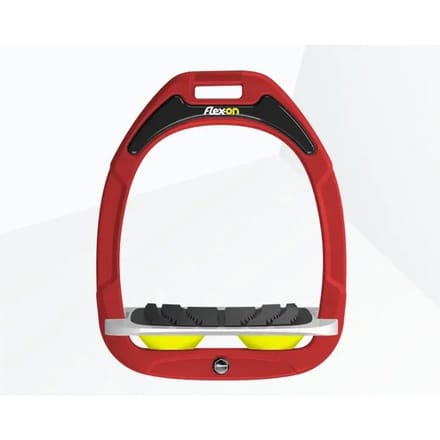 Verstelbare stijgbeugels Grip Rood/Grijs/Geel Flex-On Green Composite