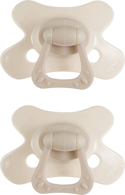 Difrax Fopspeen Natural - 12 tot 18 Maanden - Beige - 2 Stuks