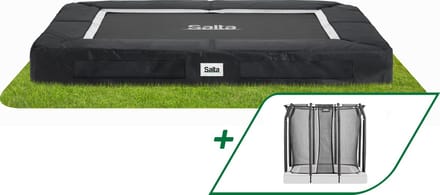 Salta Premium Ground - Inground trampoline met veiligheidsnet - 214 x 153 cm - Zwart