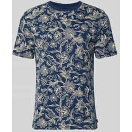 T-shirt in all-over look met ronde hals