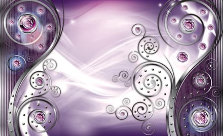 Abstract Modern Pattern Purple Photo Wallcovering