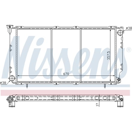 Radiator, motorkoeling NISSENS 64087