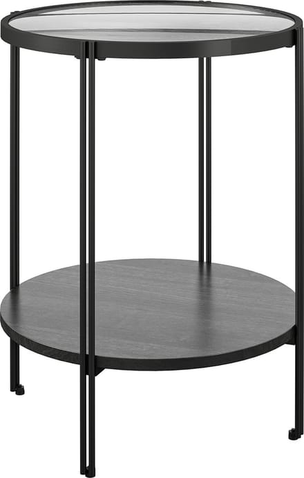 Wainwright-Accenttafel - Glas/Zwart Metaal