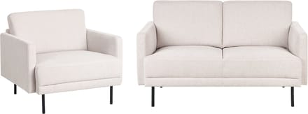 BREDA - Bankenset - Lichtbeige - Polyester