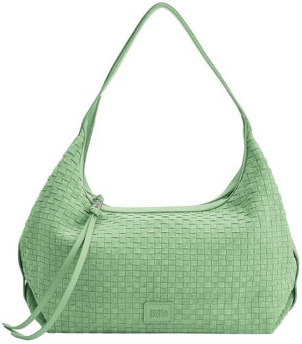 FREDsBRUDER Leren Schoudertas Weave Harmony Shoulderbag Fresh Mint Mintgroen