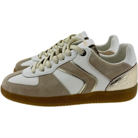 Verbenas Sora Sibela Blanco Crudo Oro Sneakers Wit Leer en Suede Dames - Wit - 37
