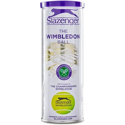 Slazenger Wimbledon 3Tin Tennisballen - 3 stuks - geel