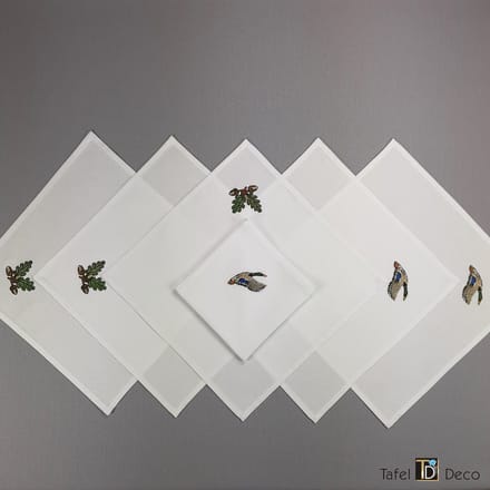 Servetten, set van 6, 36x36, model jager