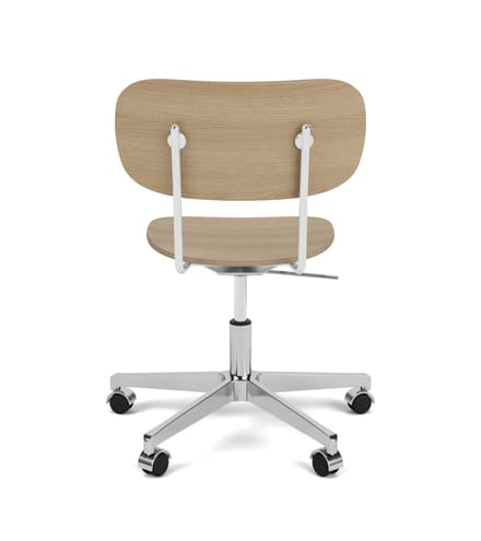 Audo Co Task Chair - Eiken - aluminium hoogglans gepolijst