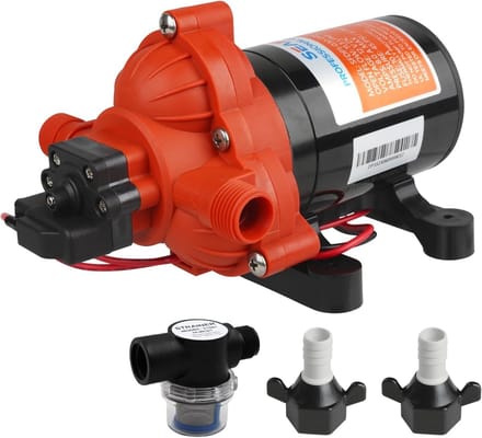 Zelfaanzuigende Waterpomp 12V DC - 11,3 LPM voor Caravan, Camper en Boot