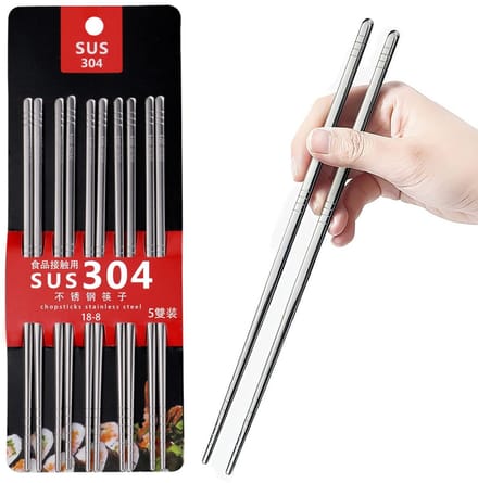 Dailygoods- Eetstokjes Roestvrij Staal - Vaatwasmachinebestendig