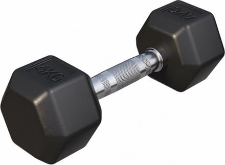 Gorilla Sports Dumbbell - 1 x 4 kg - Gietijzer - Hexagon - Halter