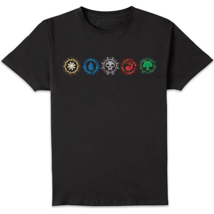Magic: The Gathering Mana Symbols Unisex T-Shirt - Black - XXL