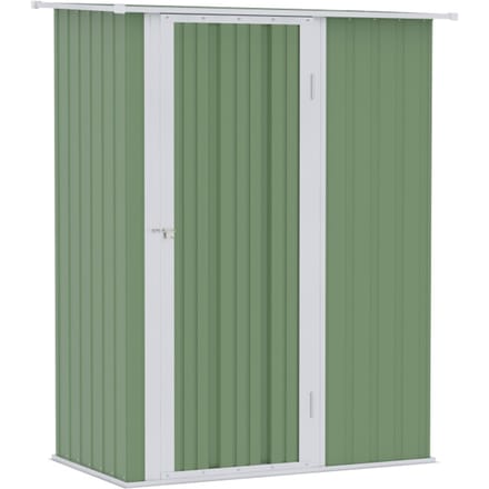 4goodz Outsunny stalen tuinkast balkonkast 84x142x189 cm grijs