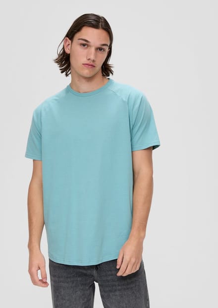 Qs Men-T-shirt--6134 BLUE GREEN-Maat M