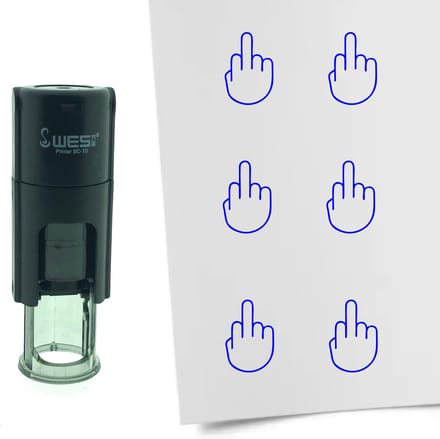 CombiCraft Stempel Middelvinger 10mm rond - Blauwe inkt