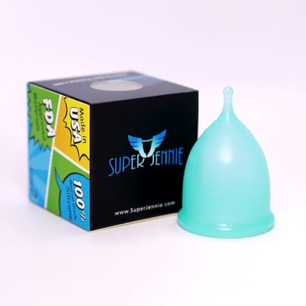 Menstruatiecup - Menstruatie Product - Hygiënisch Bescherming - Hoogste Capaciteit - Groot Formaat - Teal