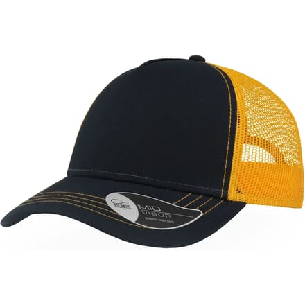 Atlantis Headwear Rapper Canvas Cap AT527 - NAVY/YELLOW - One size