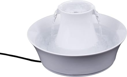 DD Drinkfontein Kat Keramiek - Waterfontein Kat - Kattenfontein - 27x27x23cm - Wit
