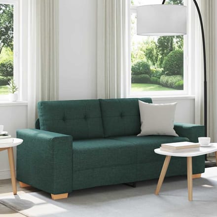 vidaXL - Loveseat - Bank - Donkergroen - 180x77x82 - cm - Stof