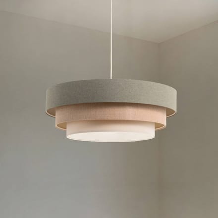 Maco Design Triniti hanglamp, groen/beige/crème, Ø 60 cm, textiel